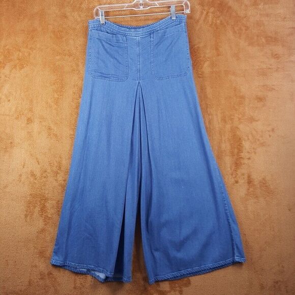 RACHEL COMEY Womens Jeans Size 0 Medium Wash Wide Leg Crop Culotte High Waist - Picture 1 of 10